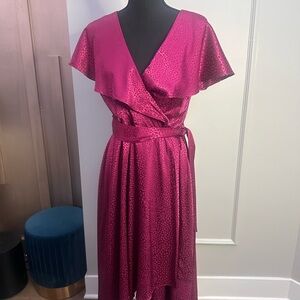 DKNY Elegant Purple Wrap Dress- New With Tags